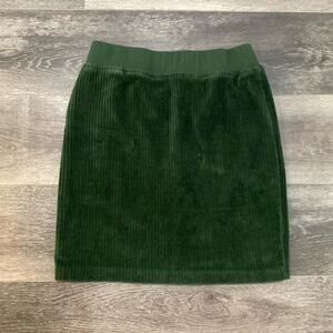 MILANO DI ROUGE Mini Skirt Womens Sz XS Green Corduroy